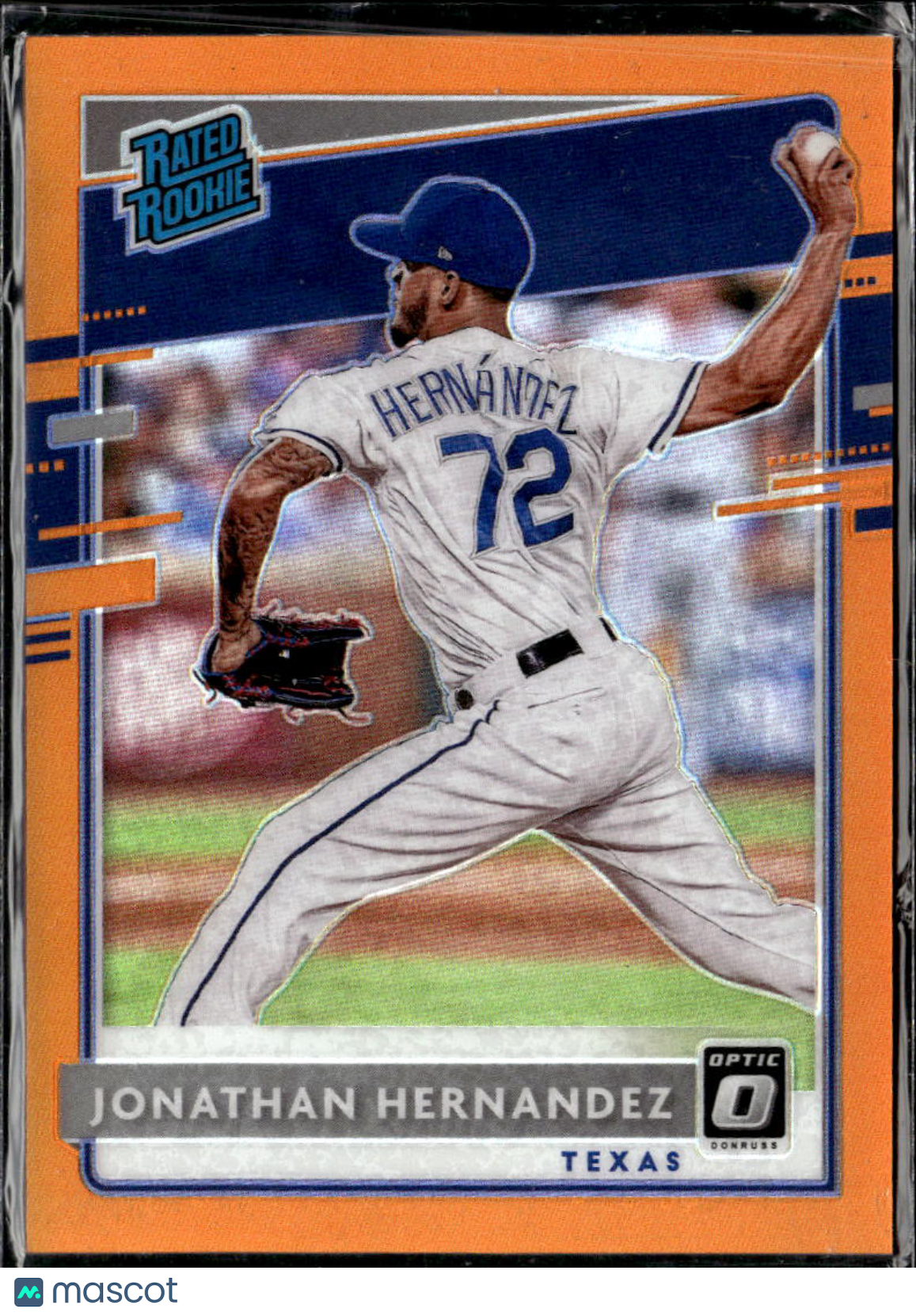 Jonathan Hernandez 2020 Optic Rated Rookie Orange /100 Texas Rangers