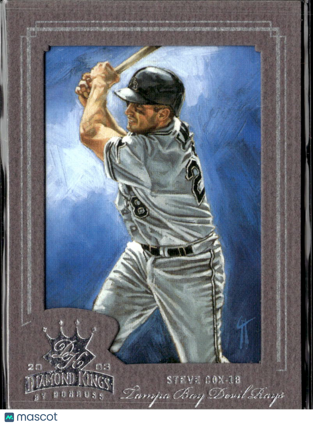 Steve Cox 2003 Donruss Diamond Kings Framed /400 Tampa Bay Devil Rays