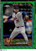 Adrian Houser 2024 Topps Chrome Green Wave Refractor /99 New York Mets