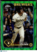 Oliver Dunn 2024 Topps Chrome RC Green Wave Refractor /99 Milwaukee Brewers