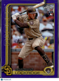 Brandon Lockridge 2025 Topps Chrome RC Purple Refractor /250 San Diego Padres