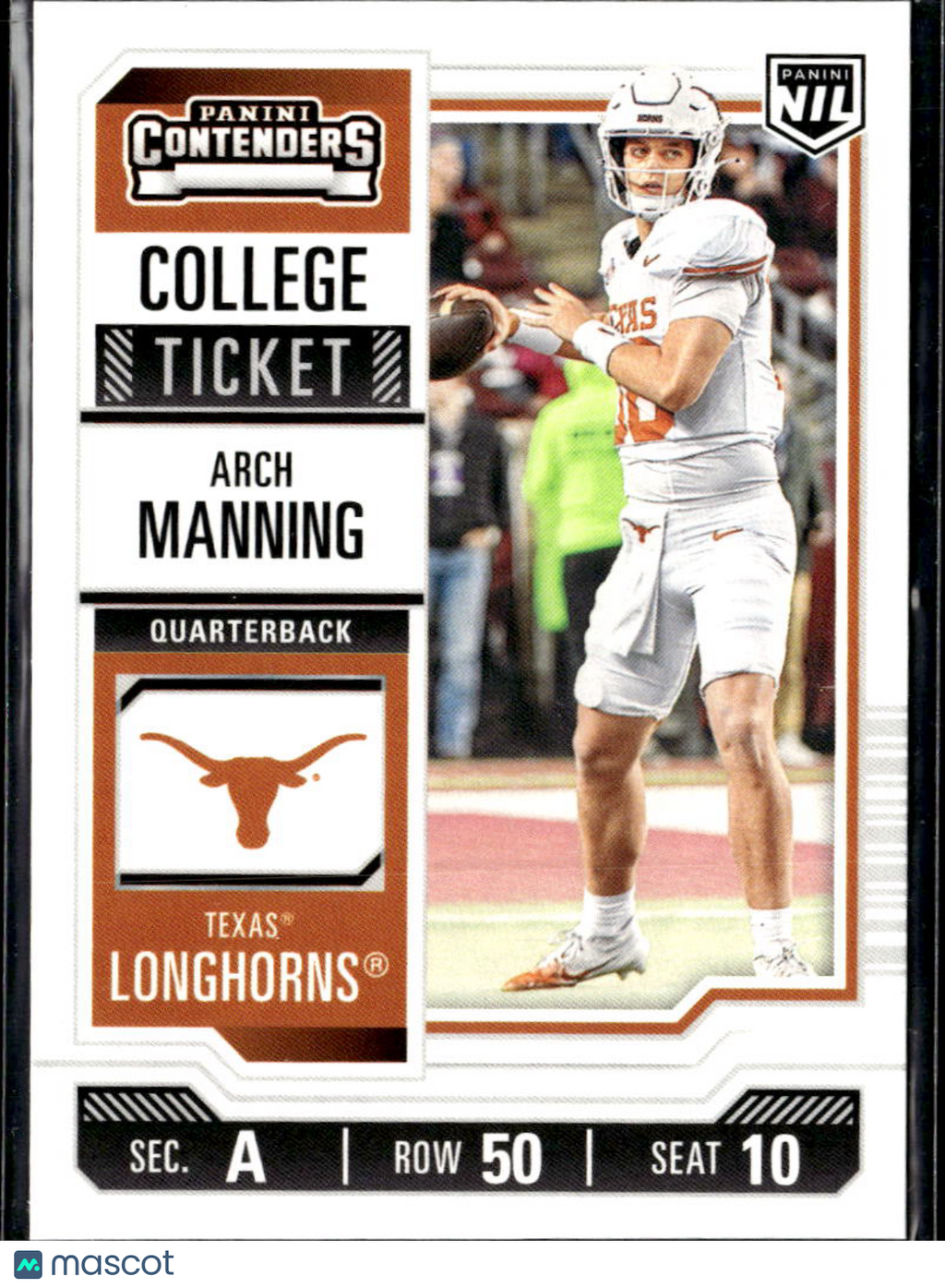 Arch Manning 2025 Contenders College Ticket Rookie RC Texas Longhorns