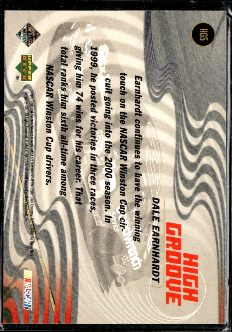 Dale Earnhardt 2000 Upper Deck High Groove #HG5