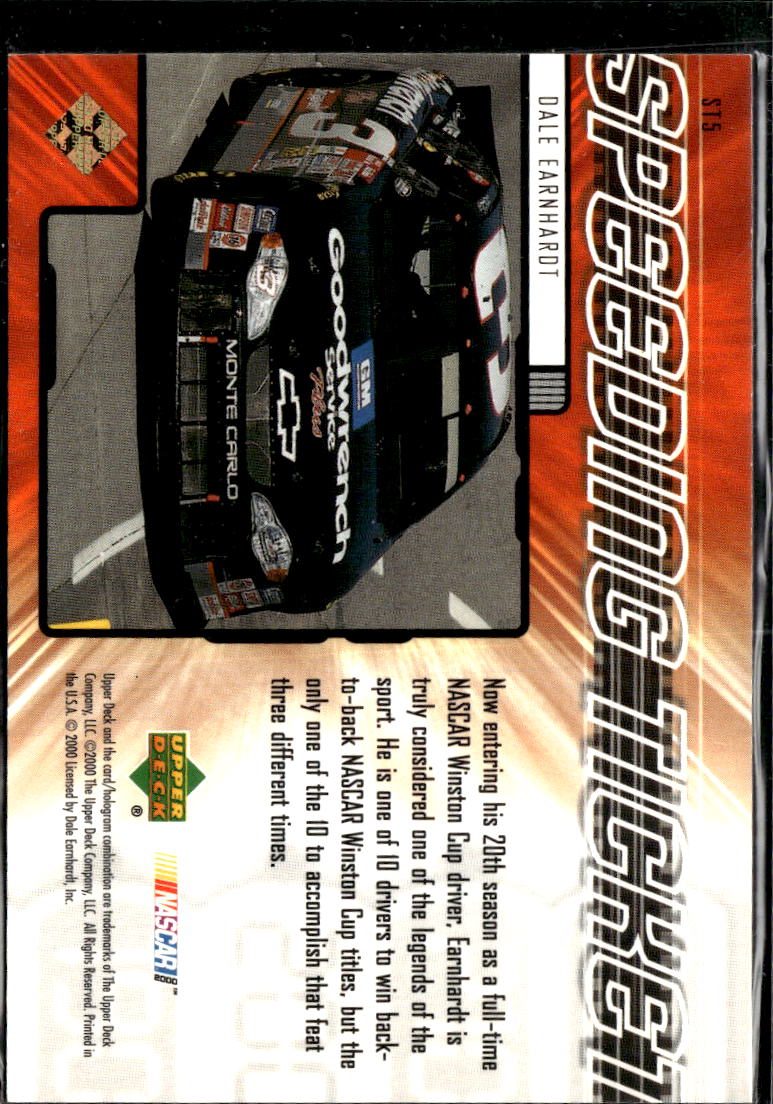 Dale Earnhardt 2000 Upper Deck Racing Speeding Ticket