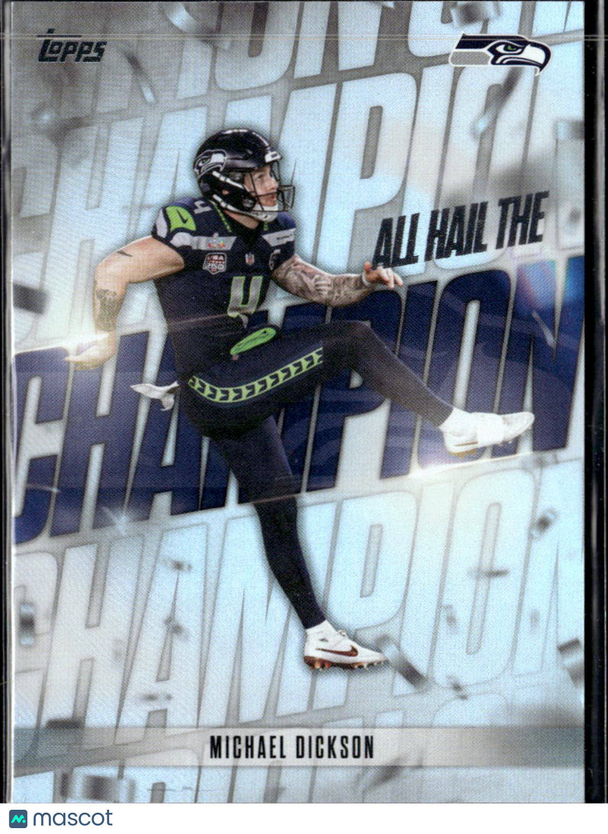 Michael Dickson 2026 Topps All Hail the Champion SSP Seattle Seahawks