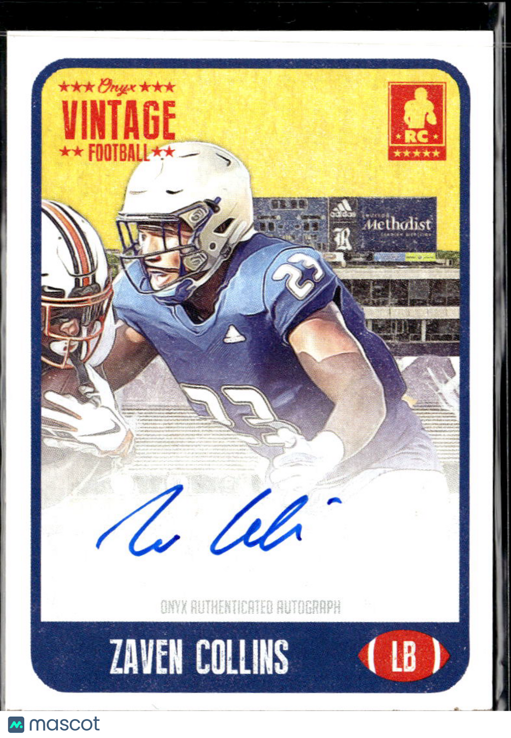 Zaven Collins 2021 Onyx Vintage RC Auto Autograph Tulsa Golden Hurricane