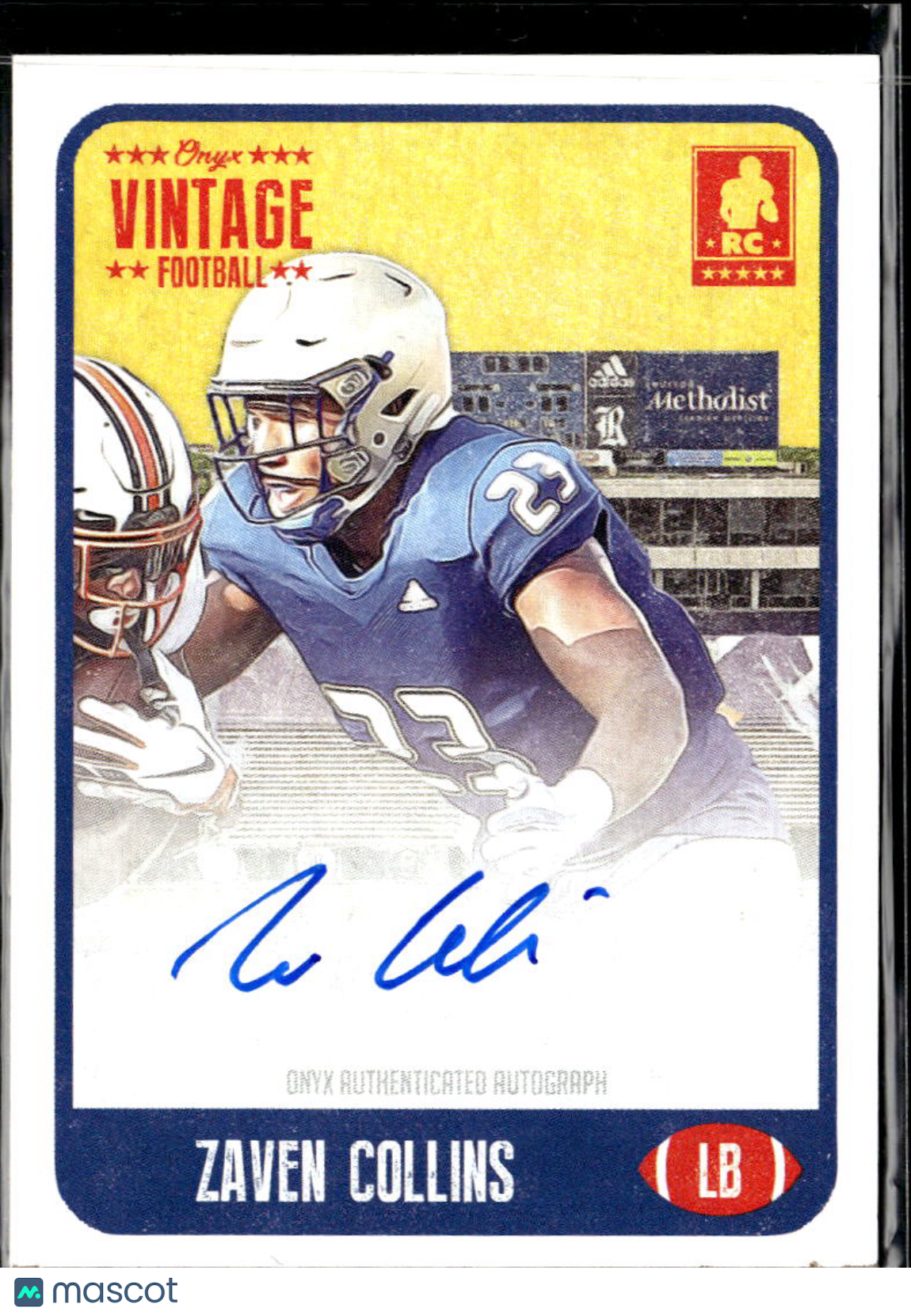 Zaven Collins 2021 Onyx Vintage RC Auto Autograph Tulsa Golden Hurricane