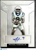 Michael Hawkins Jr. 2026 Leaf Trinity Auto Autograph RC West Virginia 8/15