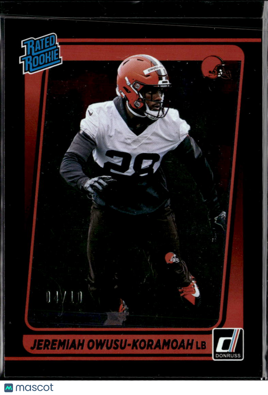 Jeremiah Owusu-Koramoah 2021 Donruss /10 Cleveland Browns