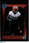 Jeremiah Owusu-Koramoah 2021 Donruss /10 Cleveland Browns