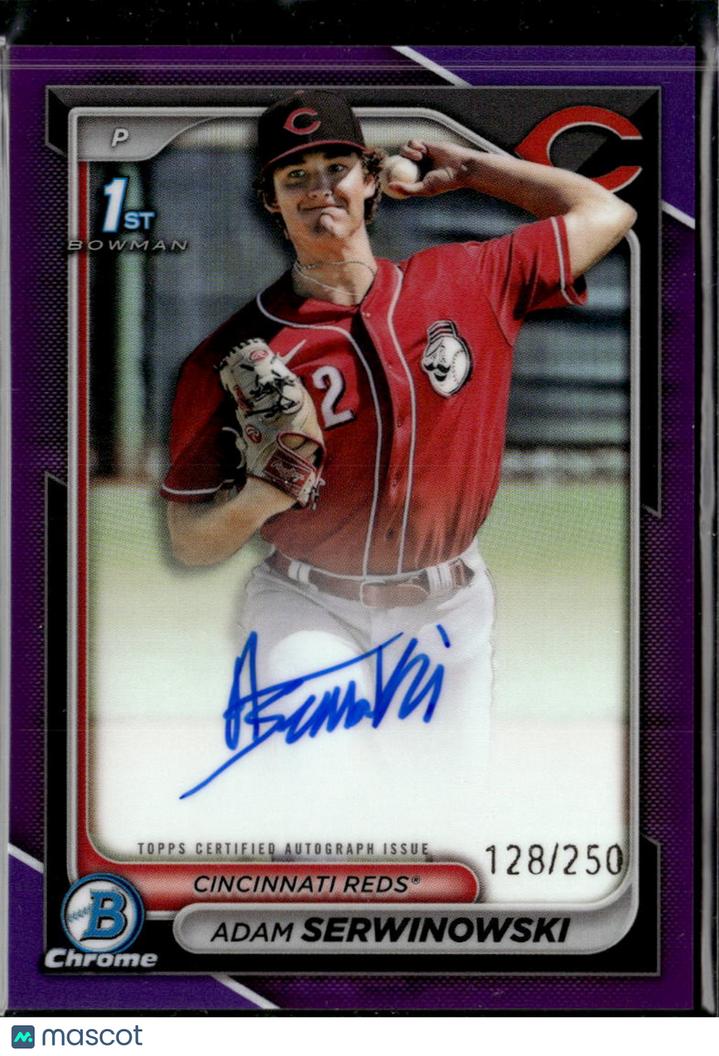 Adam Serwinowski 2024 Bowman Chrome 1st Auto Autograph /250 Cincinnati Reds