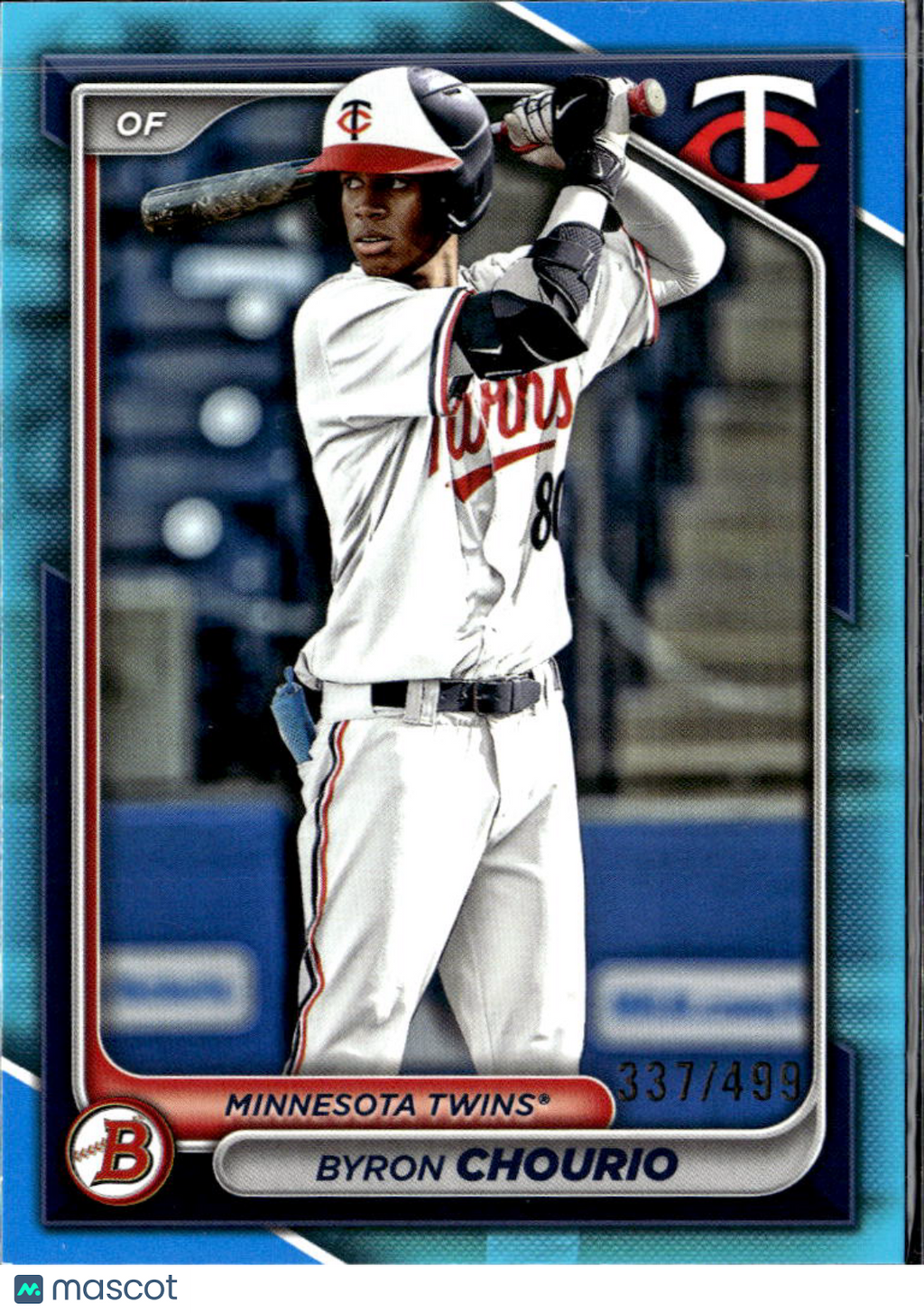 Byron Chourio 2024 Bowman Draft Sky Blue 337/499 Minnesota Twins