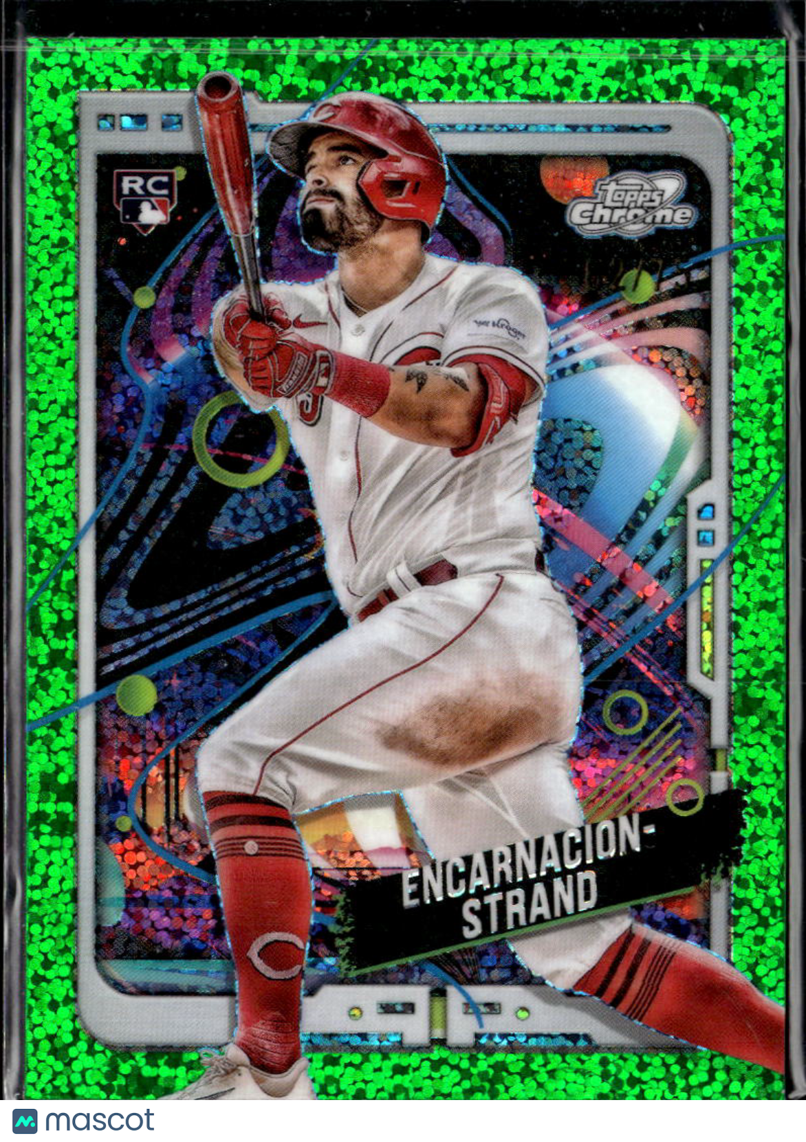 Christian Encarnacion-Strand 2024 Topps Chrome Cosmic Green RC /75 Reds