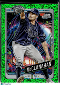 Shane McClanahan 2024 Topps Chrome Cosmic Green 74/75 Tampa Bay Rays