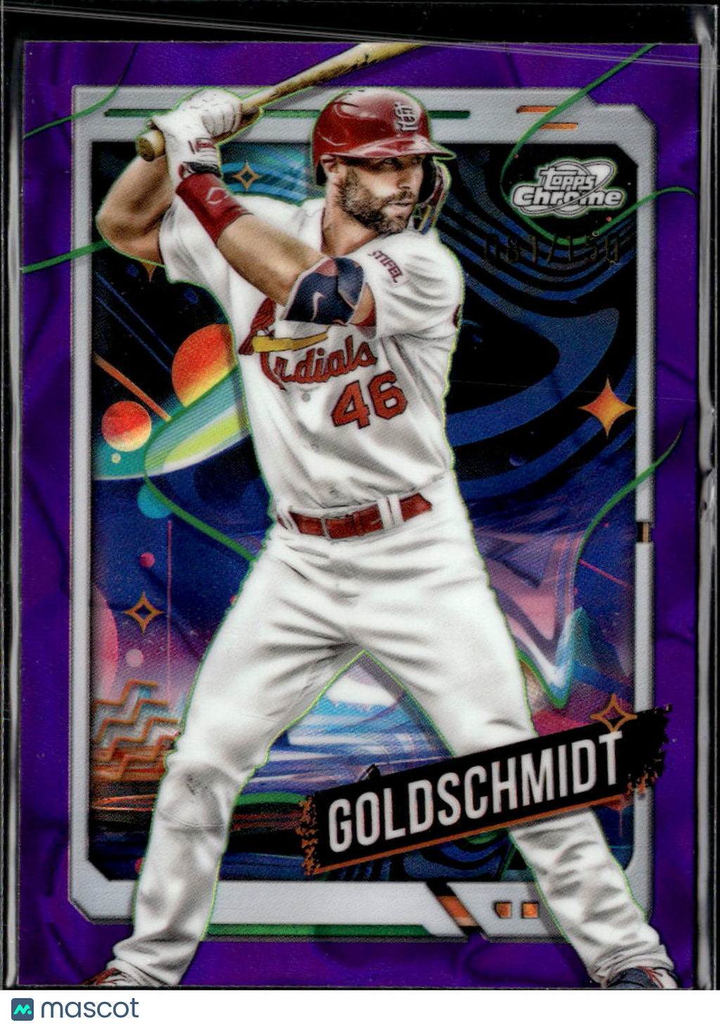 Paul Goldschmidt 2024 Topps Chrome Cosmic Purple /150 St. Louis Cardinals