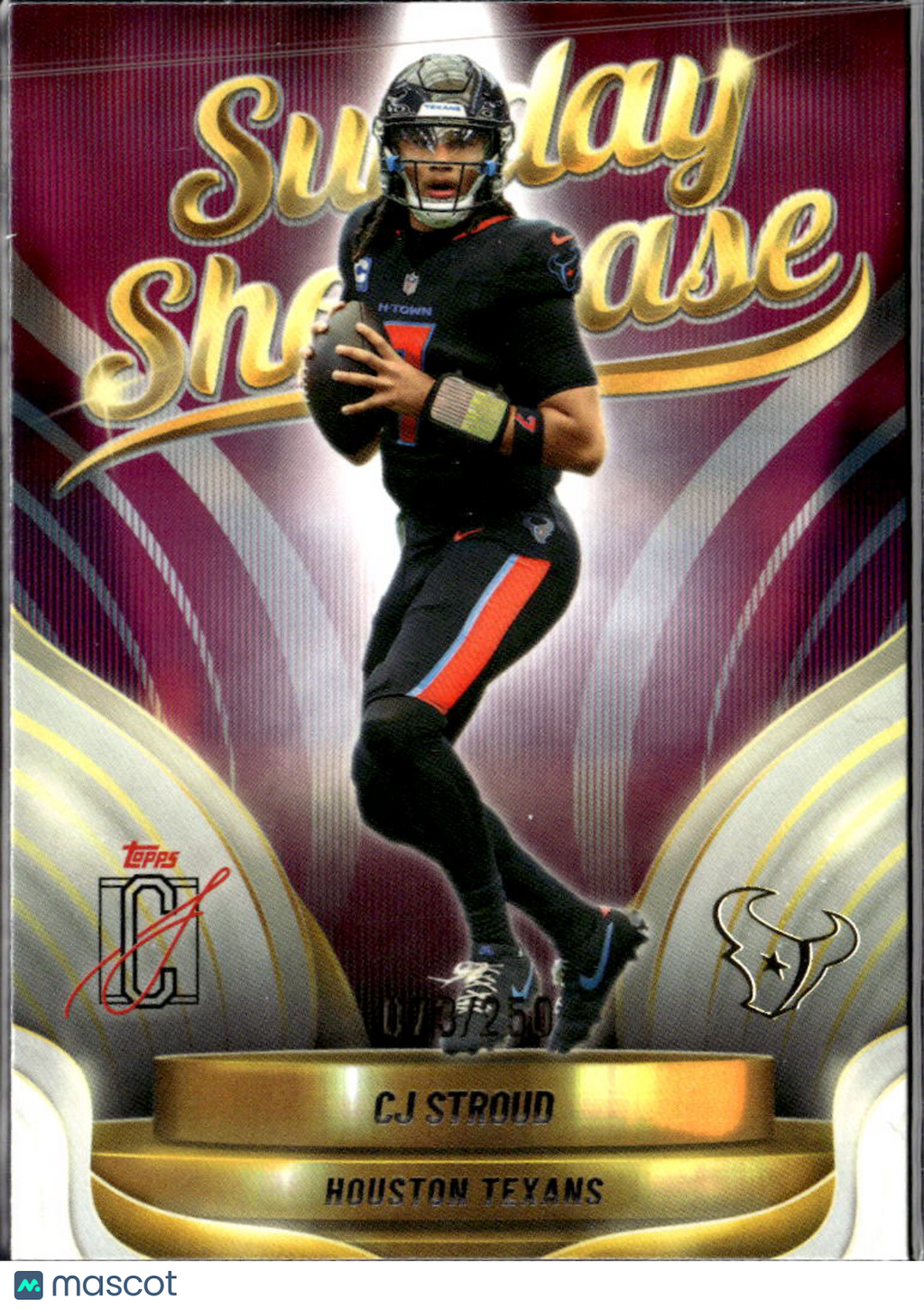C.J. Stroud 2025 Topps Signature Class Sunday Showcase 73/250 Houston Texans