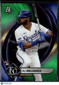 MJ Melendez 2022 Bowman Platinum RC Green /99 Kansas City Royals