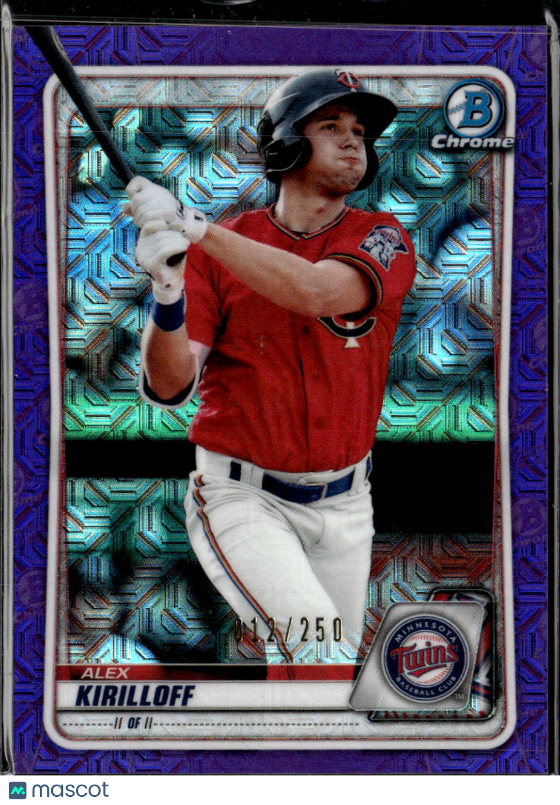 Alex Kirilloff 2020 Bowman Chrome Purple Mojo Refractor /250 Minnesota Twins