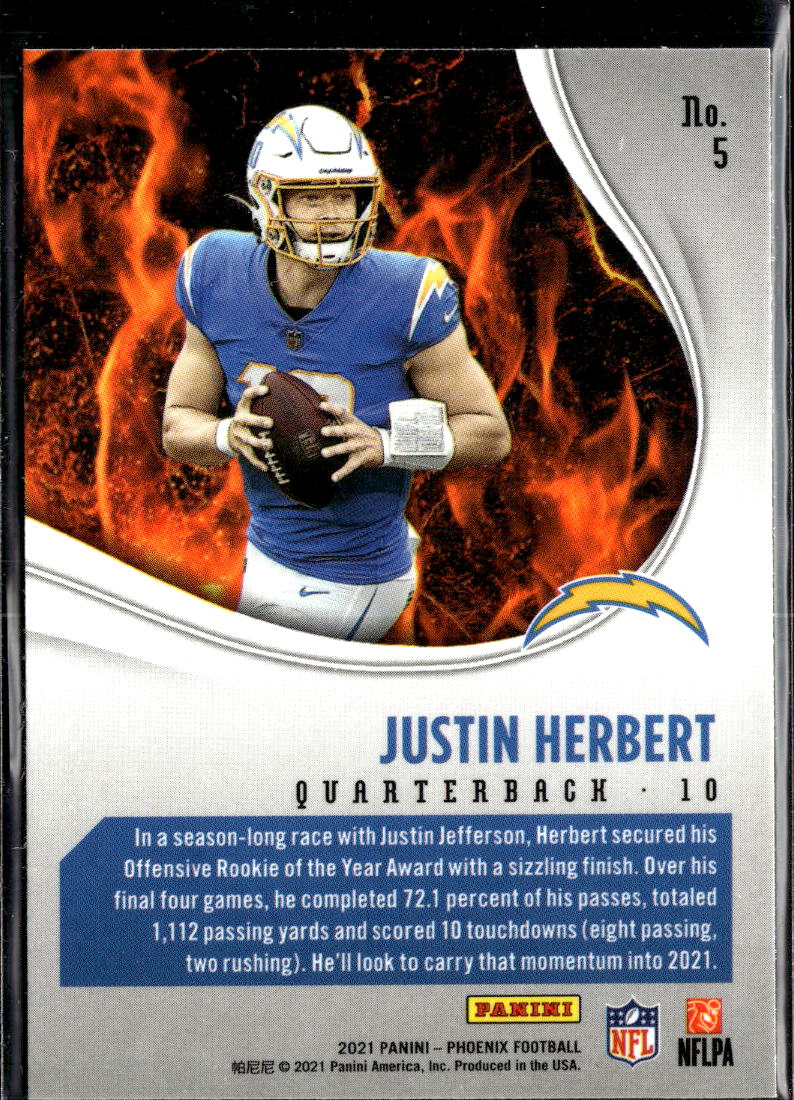Justin Herbert 2021 Phoenix Heat Wave Los Angeles Chargers