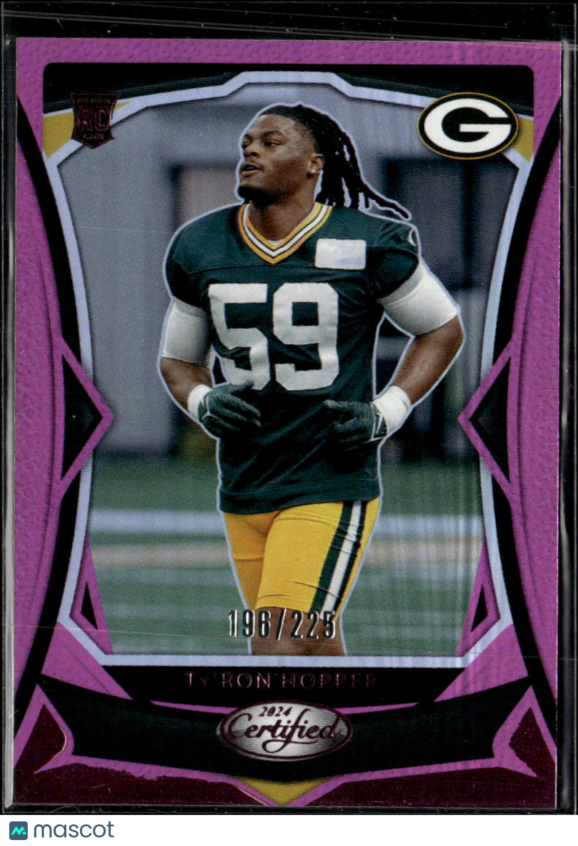 Ty'Ron Hopper 2024 Certified Pink Rookie 196/225 Green Bay Packers