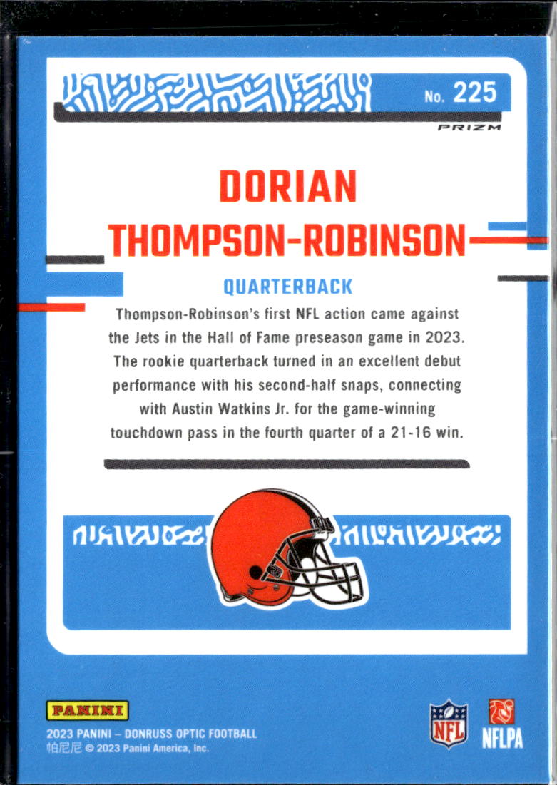 Dorian Thompson-Robinson 2023 Optic Rated Rookie Green Velocity Cleveland Browns