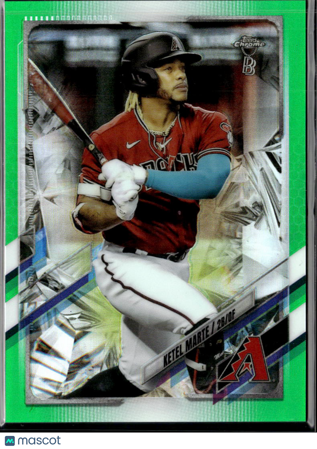 Ketel Marte 2021 Topps Chrome Ben Baller Green Refractor /99 Diamondbacks