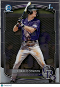 Charlie Condon 2025 Bowman Chrome 1st Rookie RC Colorado Rockies
