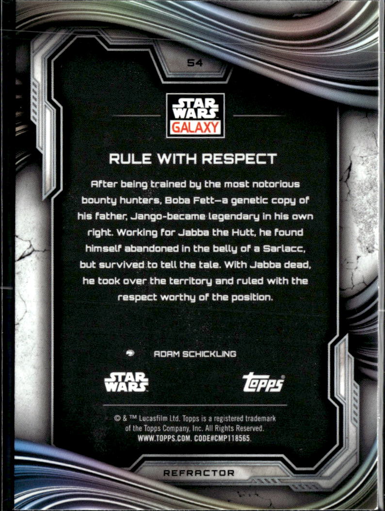 Rule With Repsect 2025 Topps Star Wars Galaxy Chrome Refractor #54