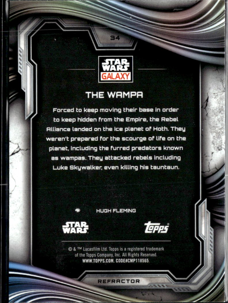 The Wampa 2025 Topps Star Wars Galaxy Refractor #34