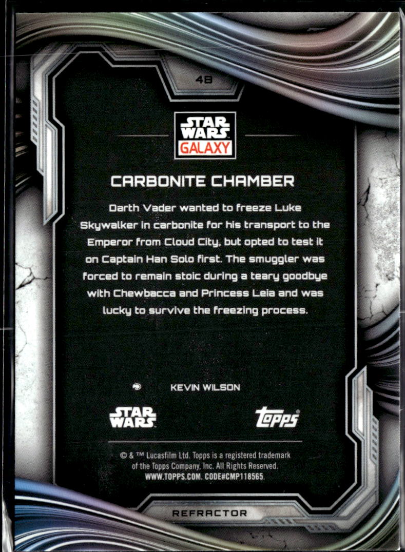 Carbonite Chamber 2025 Topps Star Wars Galaxy Refractor #48