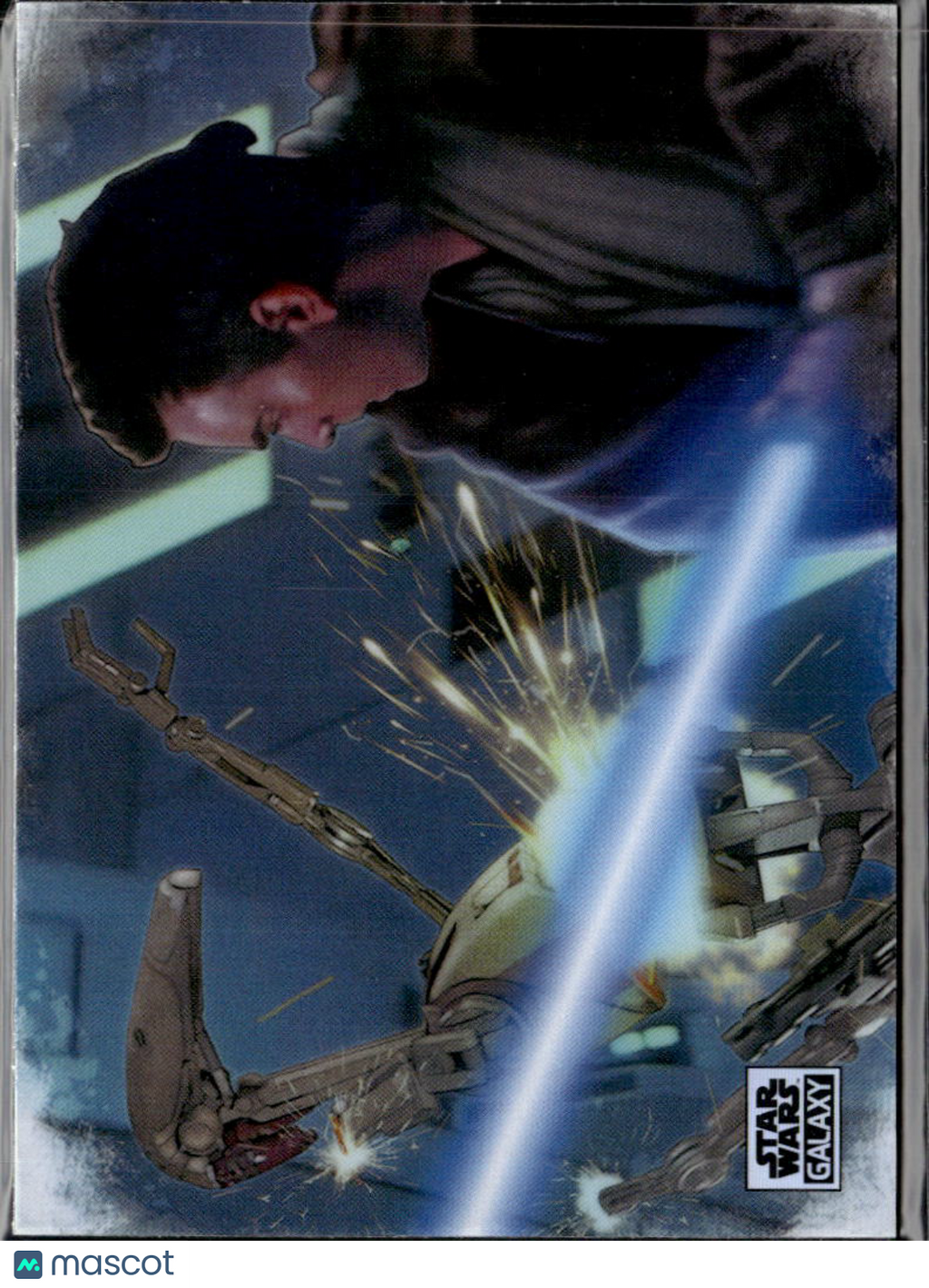 Battle Droid Down 2025 Topps Star Wars Chrome Galaxy Refractor #SWIN-5