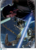 Battle Droid Down 2025 Topps Star Wars Chrome Galaxy Refractor #SWIN-5
