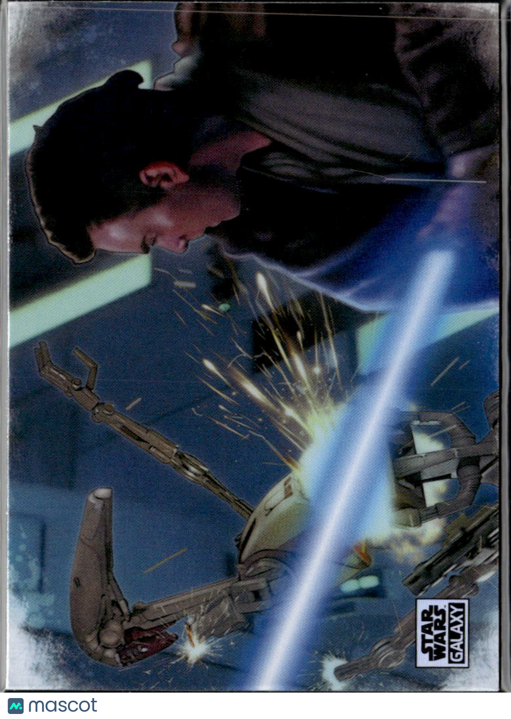 Battle Droid Down 2025 Topps Star Wars Chrome Galaxy Refractor #SWIN-5