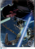 Battle Droid Down 2025 Topps Star Wars Chrome Galaxy Refractor #SWIN-5