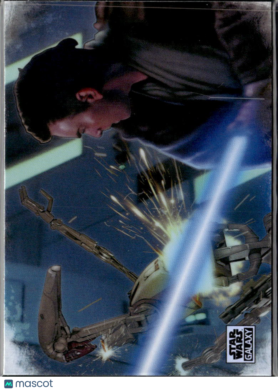 Battle Droid Down 2025 Topps Star Wars Chrome Galaxy Refractor #SWIN-5