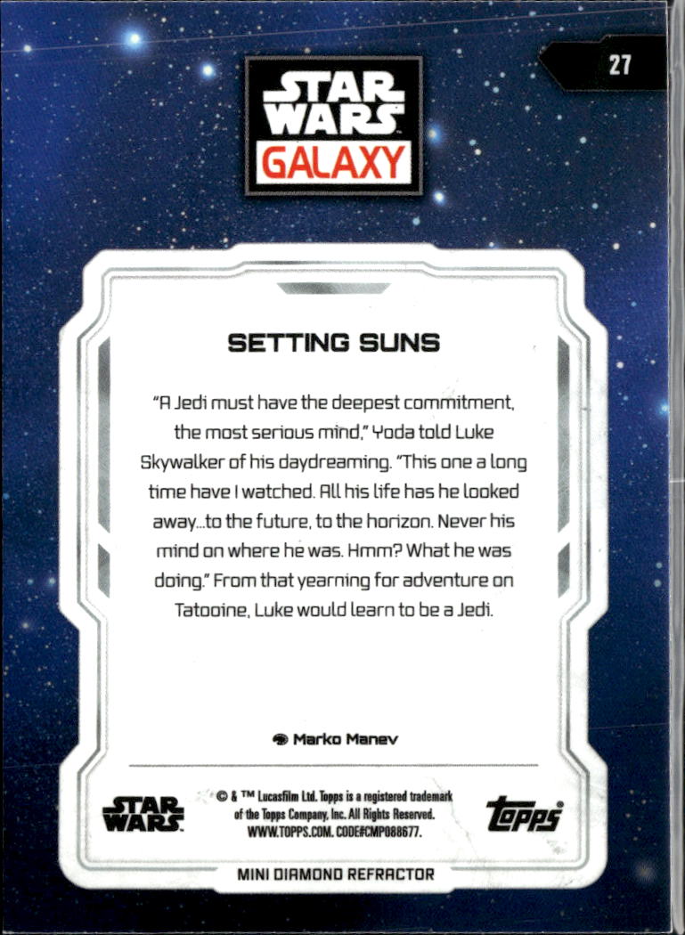 Setting Sun 2024 Topps Chrome Star Wars Galaxy Refractor #27