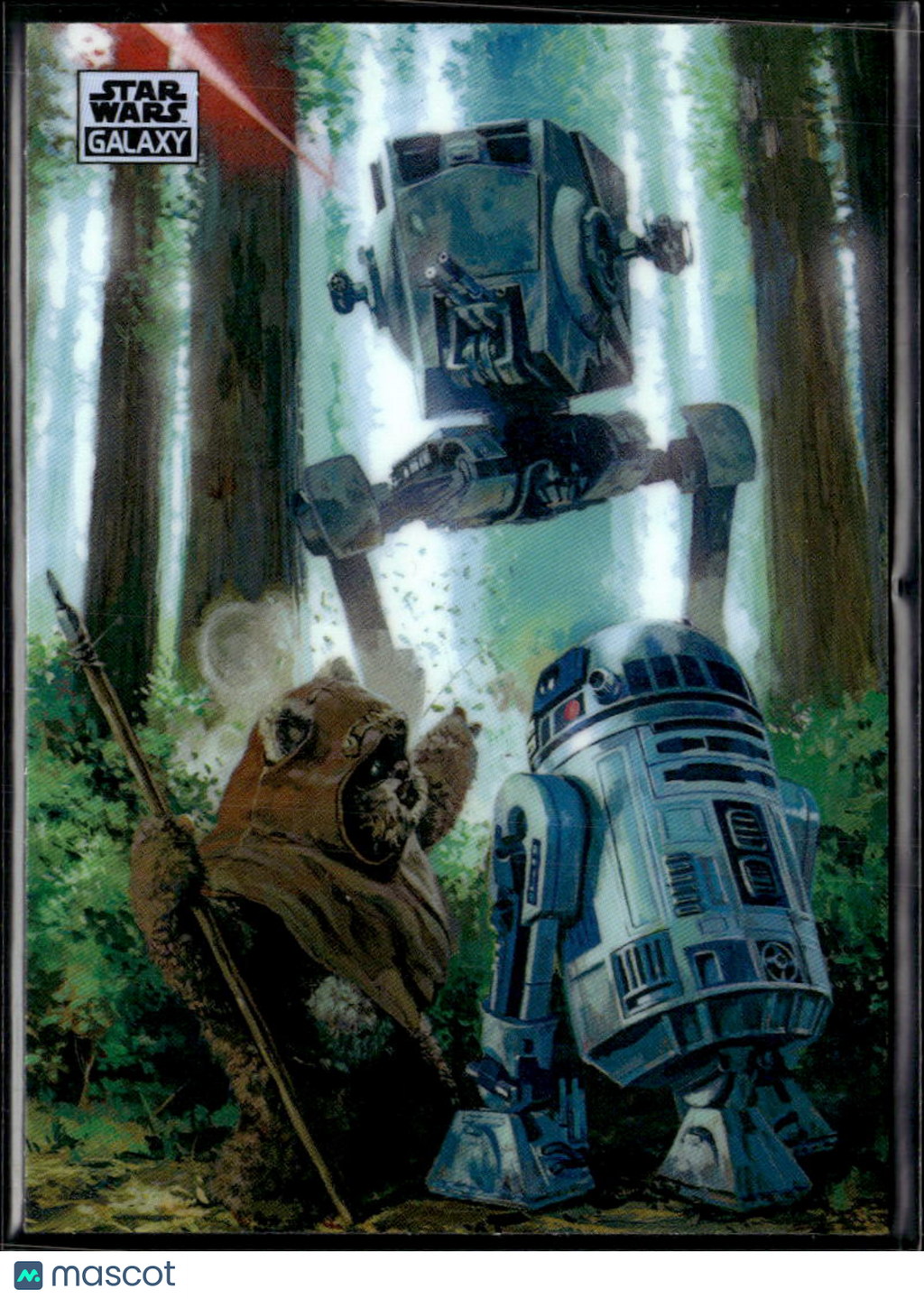 Wicket and R2-D2 2025 Topps Star Wars Galaxy Refractor #49