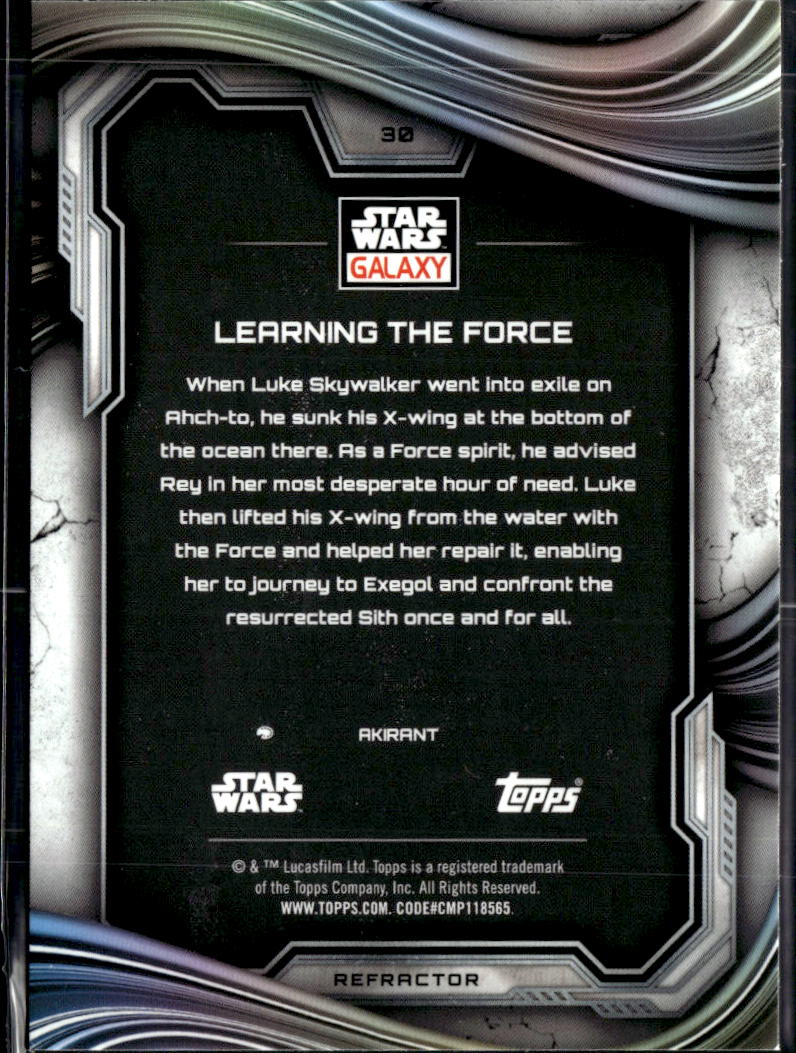 Learning The Force 2025 Topps Star Wars Galaxy Refractor #30