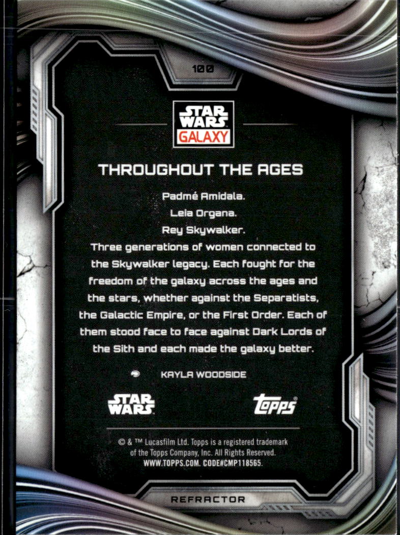 Throughout The Ages 2025 Topps Star Wars Galaxy Refractor #100
