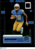 Isaiah Spiller 2023 Clearly Donruss Purple RC /175 Los Angeles Chargers