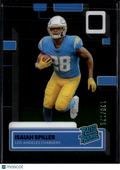 Isaiah Spiller 2023 Clearly Donruss Purple RC /175 Los Angeles Chargers