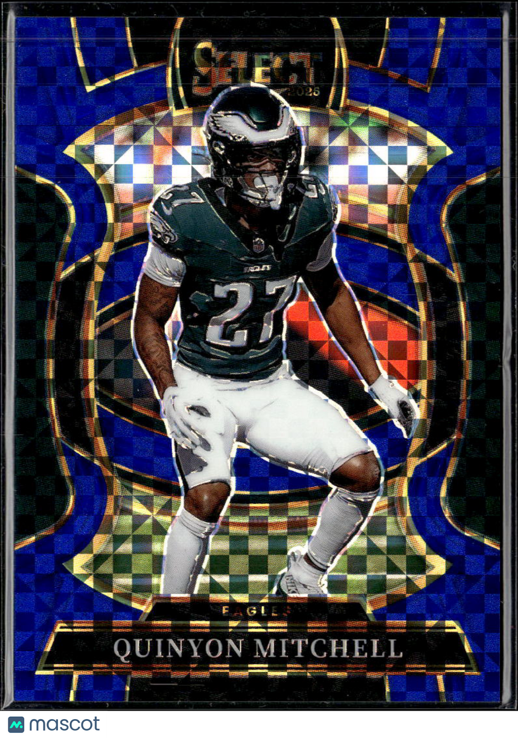 Quinyon Mitchell 2025 Select Blue Checkerboard 18/249 Philadelphia Eagles