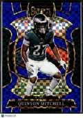 Quinyon Mitchell 2025 Select Blue Checkerboard 18/249 Philadelphia Eagles