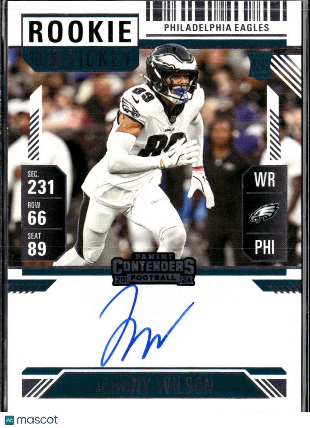 Johnny Wilson 2024 Contenders Auto Autograph RC Philadelphia Eagles