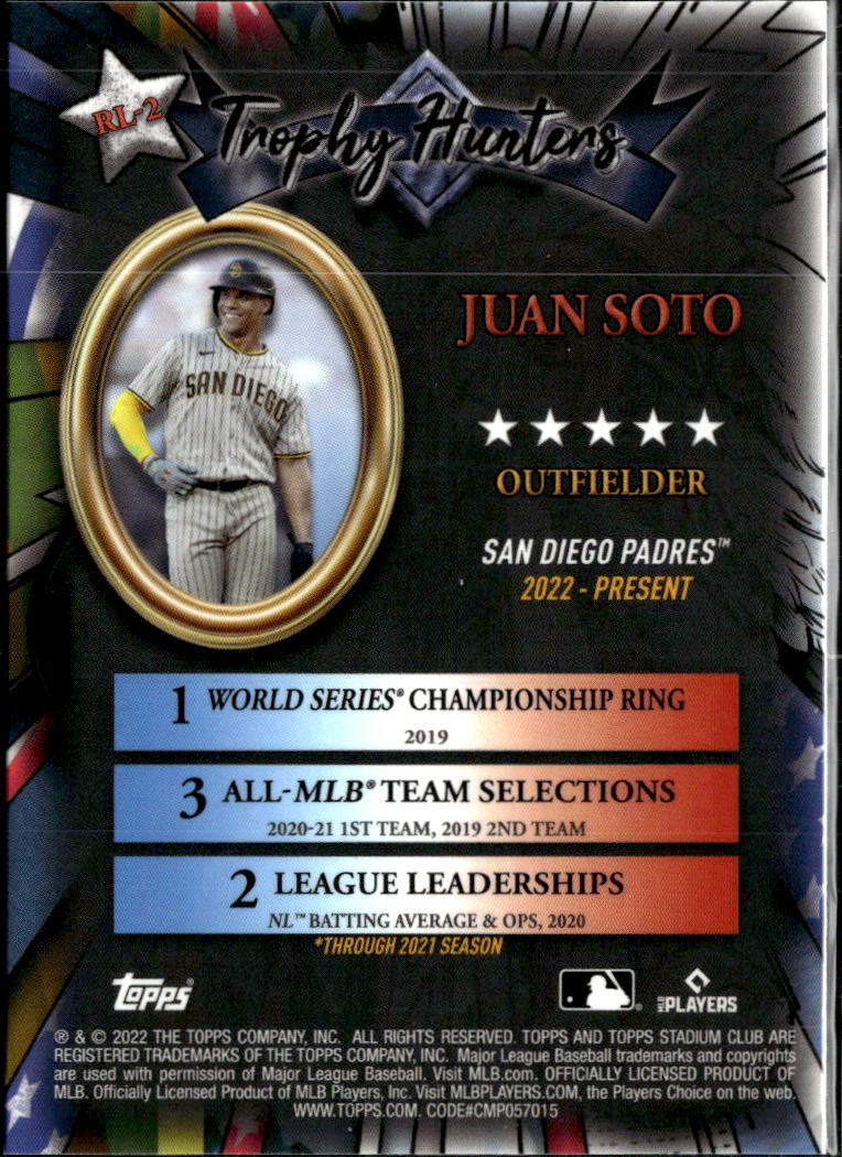 Juan Soto 2022 Topps Stadium Club Trophy Hunters San Diego Padres