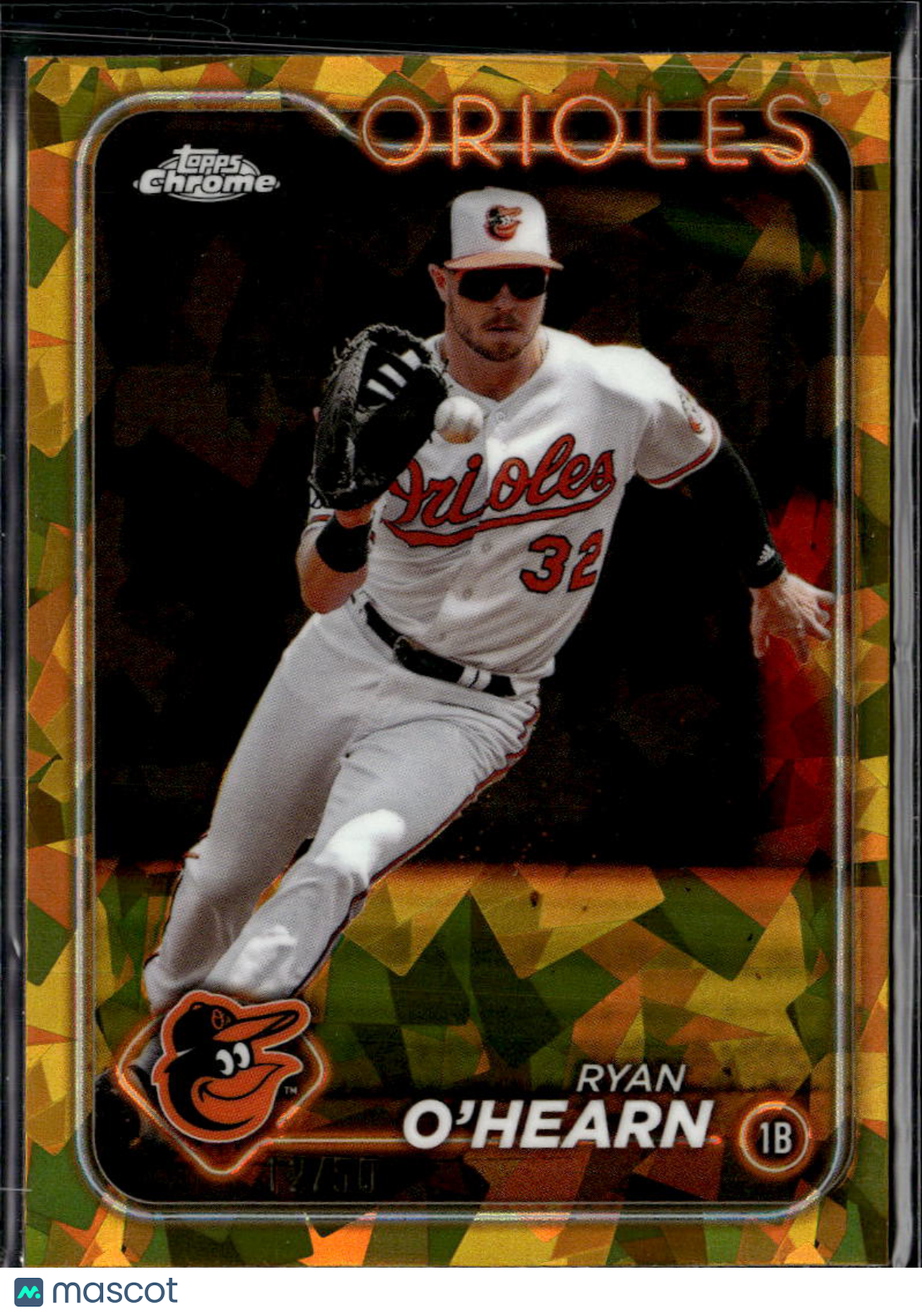 Ryan O'Hearn 2024 Topps Chrome Sapphire GOLD Refractor 12/50 Baltimore Orioles