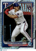 Wyatt Langford 2024 Bowman Chrome RC Mega Box Mojo Refractor Texas Rangers