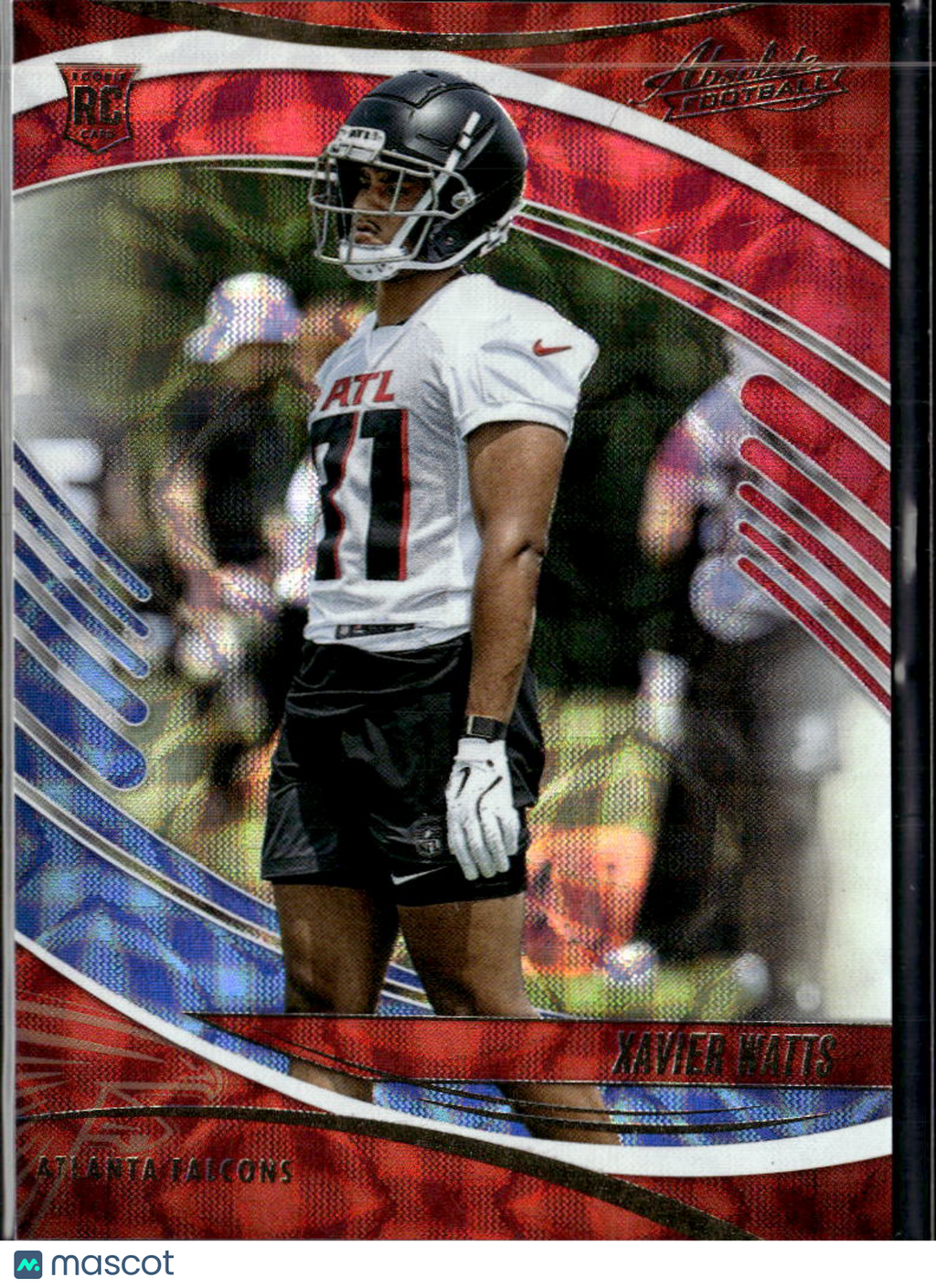 Xavier Watts 2025 Absolute Red White Blue SSP Atlanta Falcons