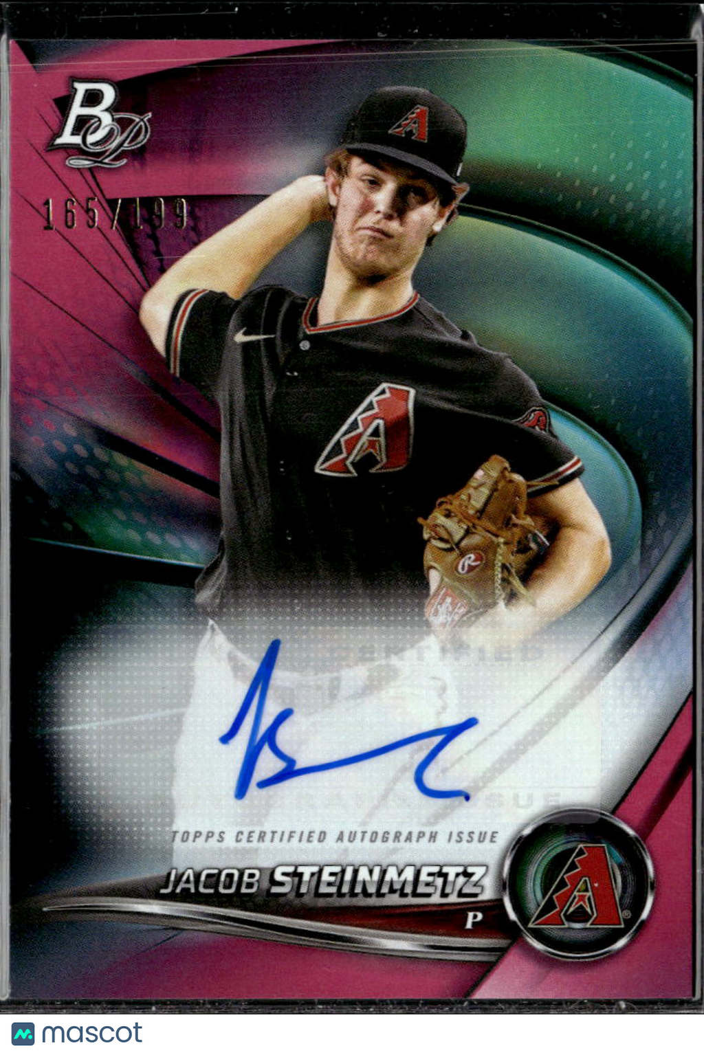 Jacob Steinmetz 2022 Bowman Platinum Auto Pink /199 Arizona Diamondbacks