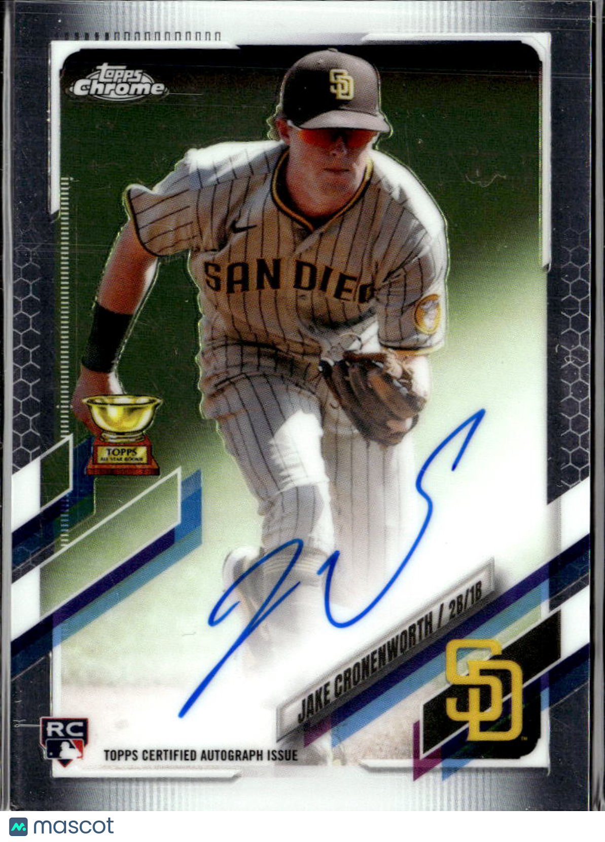 Jake Cronenworth 2021 Topps Chrome RC Auto Autograph San Diego Padres